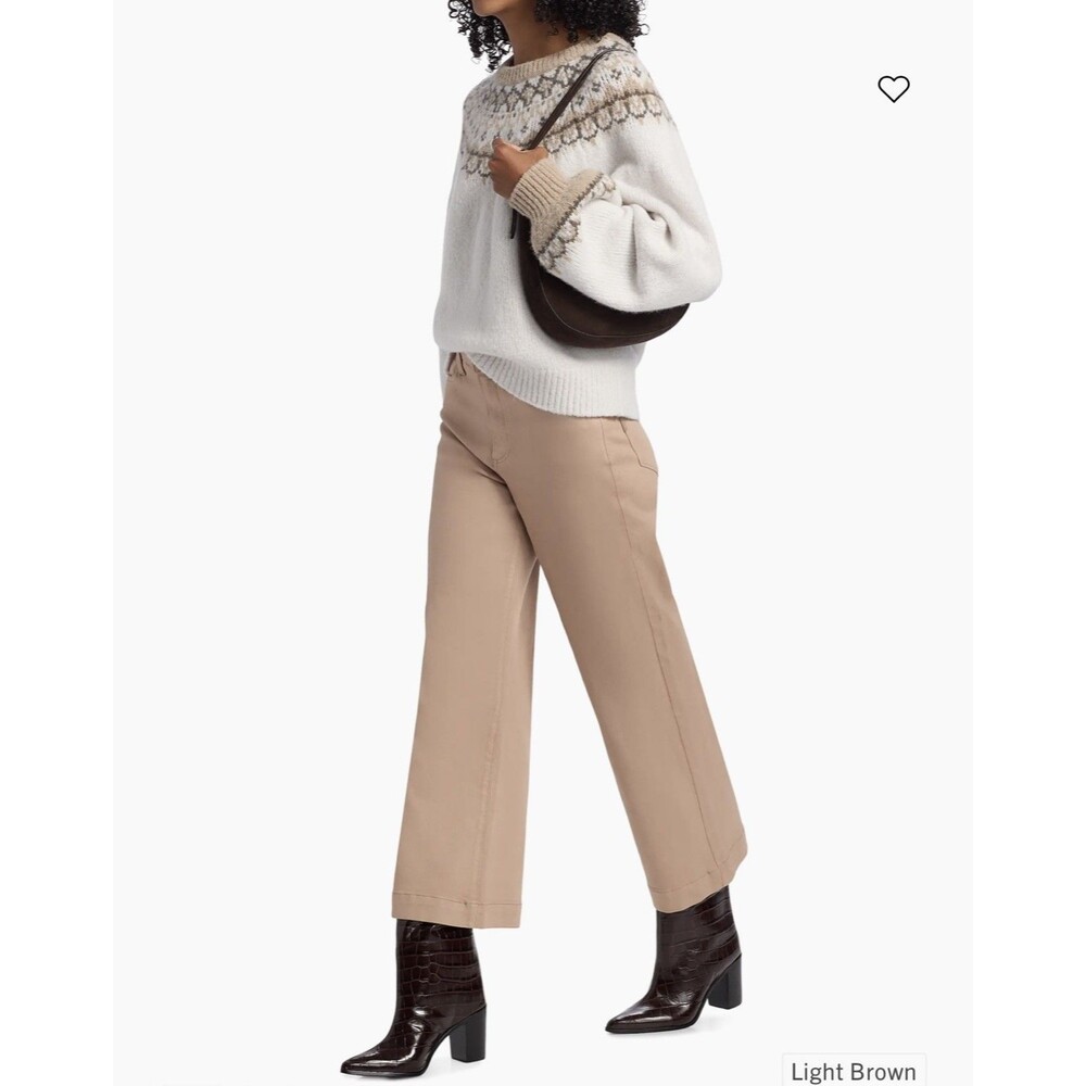 Paige Anessa Cropped Ankle Wide Leg Pants Old money quiet luxury timeless womens